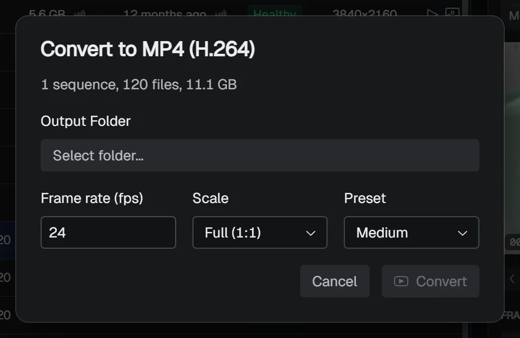 MP4 export