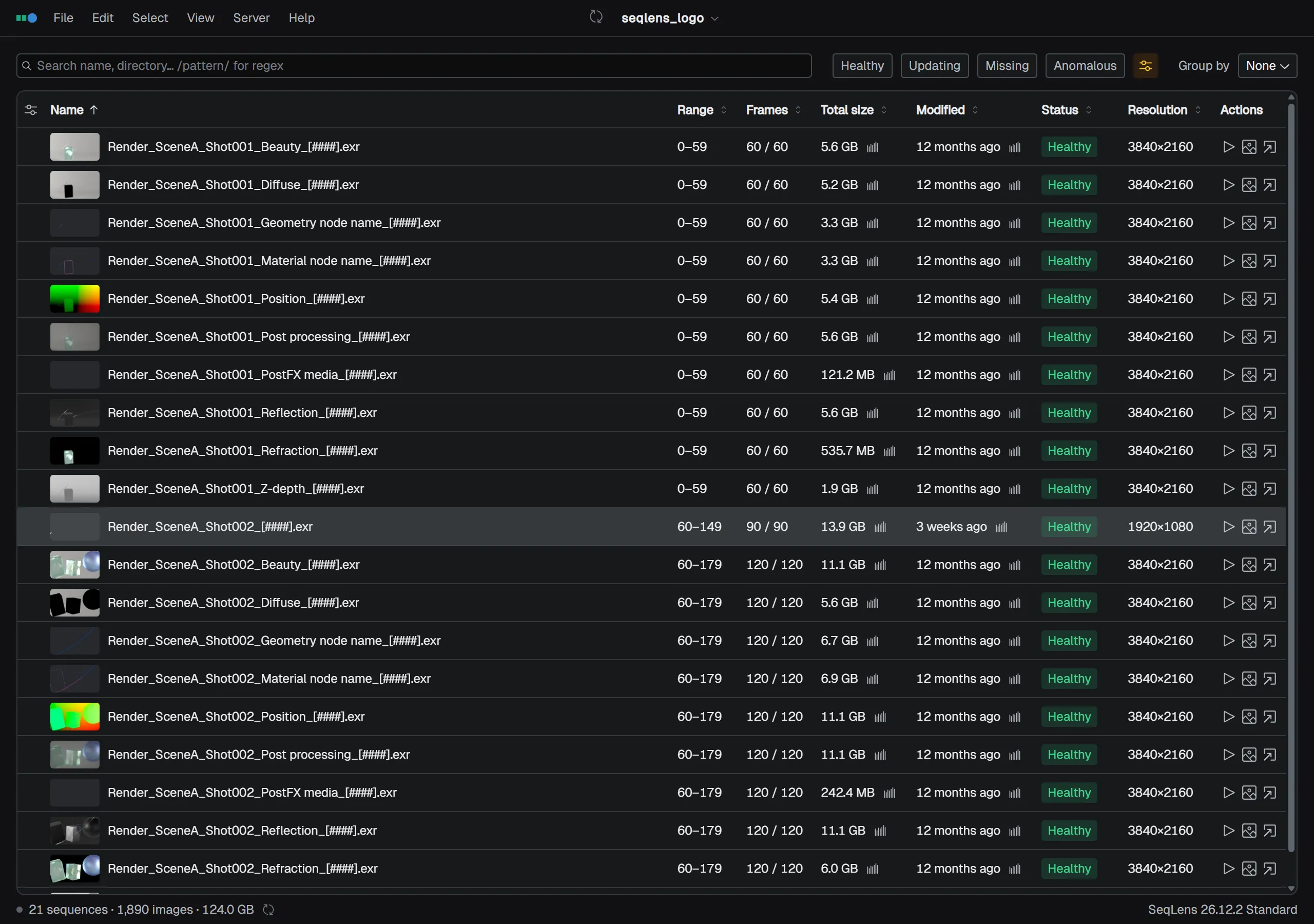 Sequence table